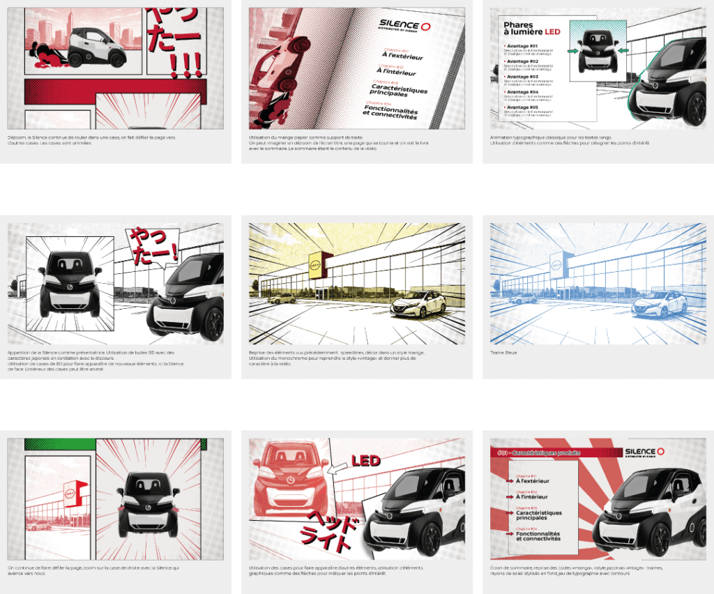 Silence NISSAN Moodboard storyboard 2 Studio GLAD - Moderniser son image