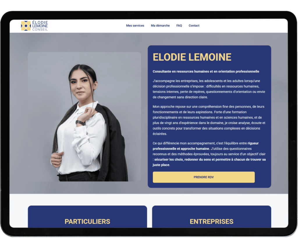 Elodie Lemoine Conseil Site internet -2 Studio GLAD - Lancer son activité