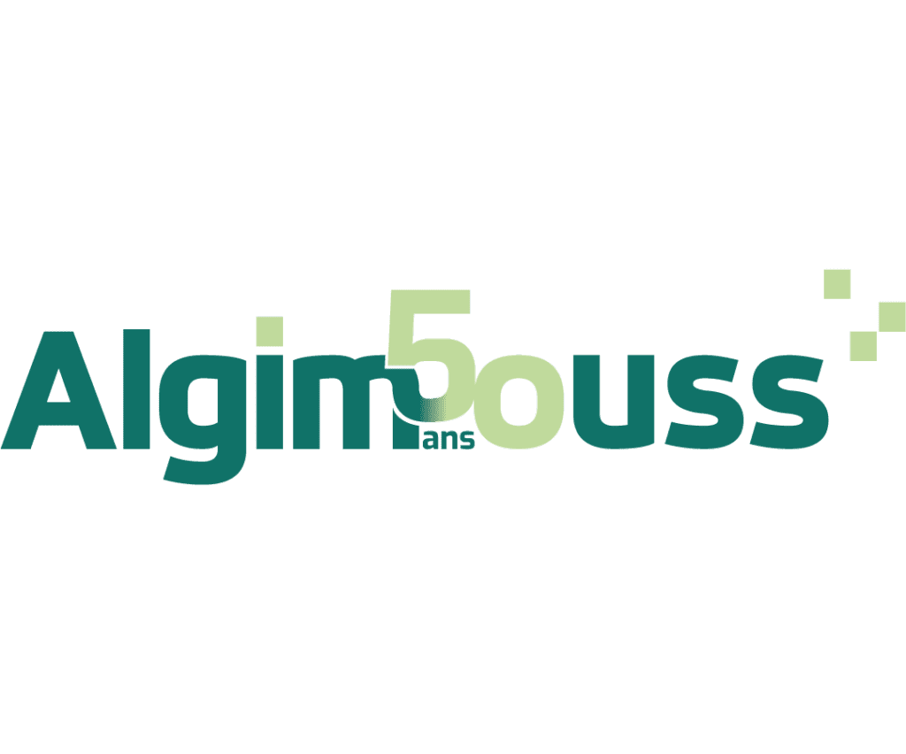Algimouss Logo 50 ans Alexandre et Laetitia - Communication durable