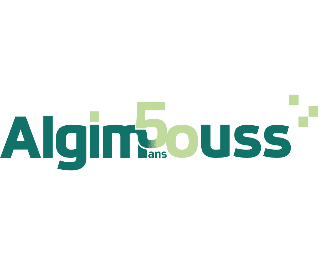 Algimouss Logo 50 ans Alexandre et Laetitia - Communication durable