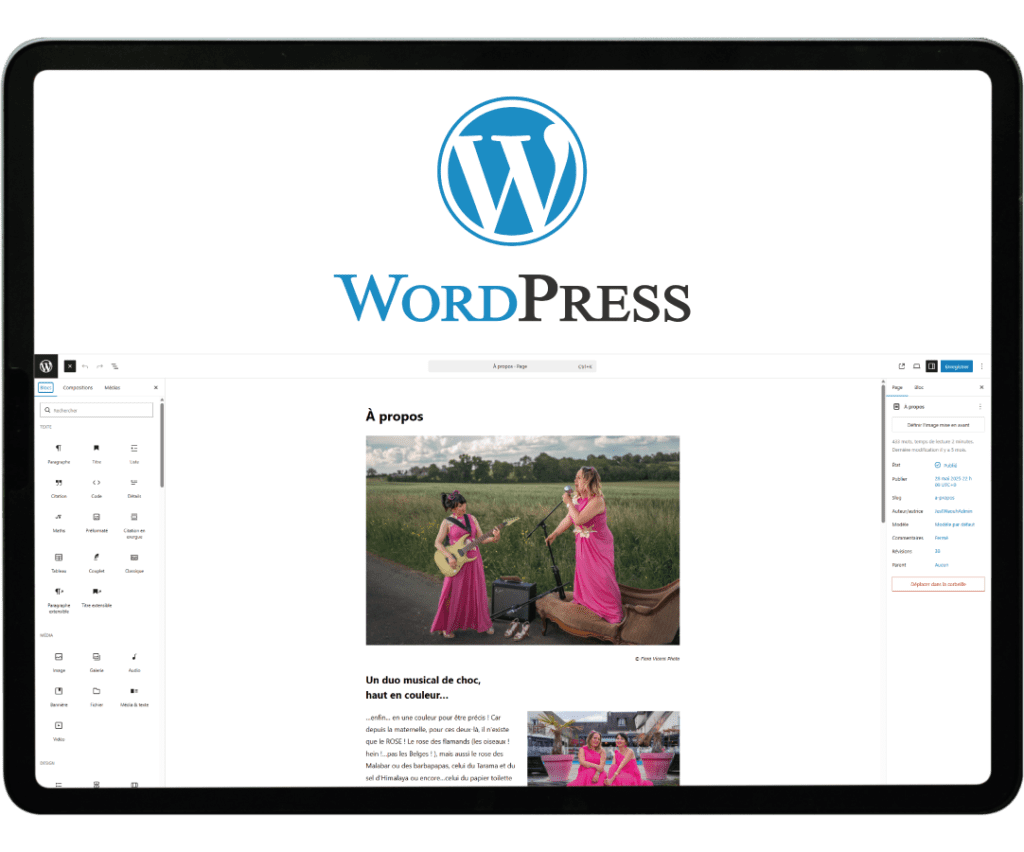 Les Midshell WordPress Alexandre et Laetitia - Créer un site internet