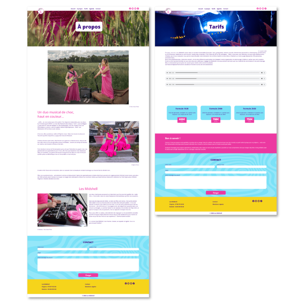 Journal - Les Midshell développer son activité avec un site internet - Alexandre et Laetitia
