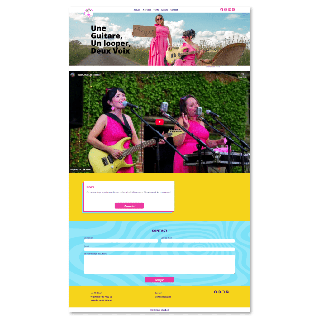 Journal - Les Midshell développer son activité avec un site internet - Alexandre et Laetitia