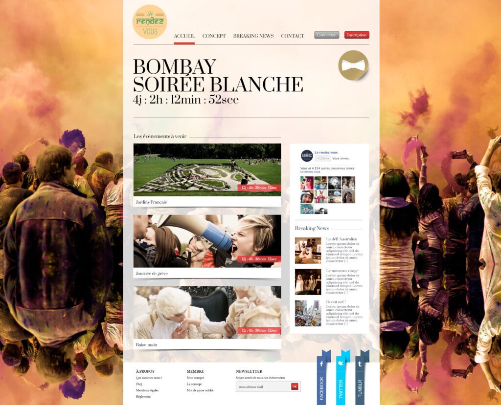 Le Rendez-vous - Direction artistique projet créatif site - Alexandre et Laetitia