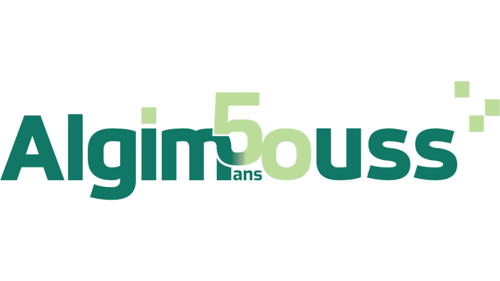 Algimouss Logo 50 ans Alexandre et Laetitia - Communication durable
