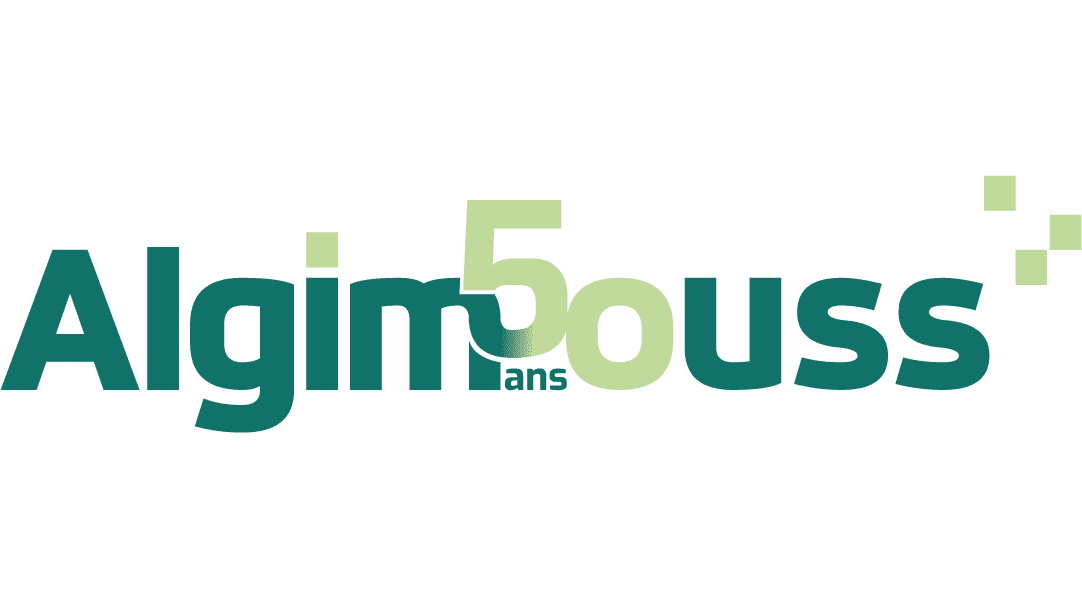 Algimouss Logo 50 ans Alexandre et Laetitia - Communication durable