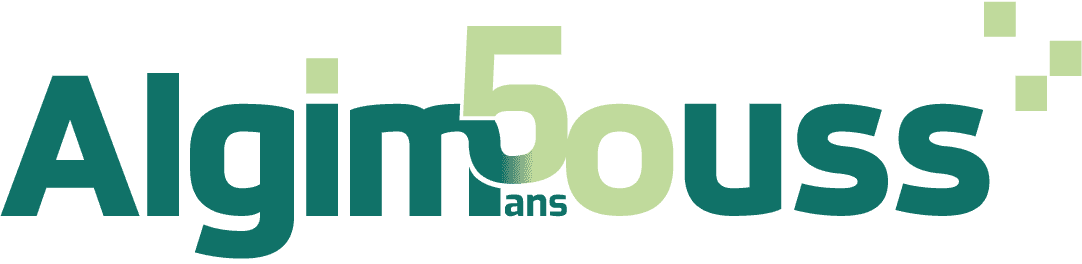 Algimouss Logo 50 ans Alexandre et Laetitia - Communication durable